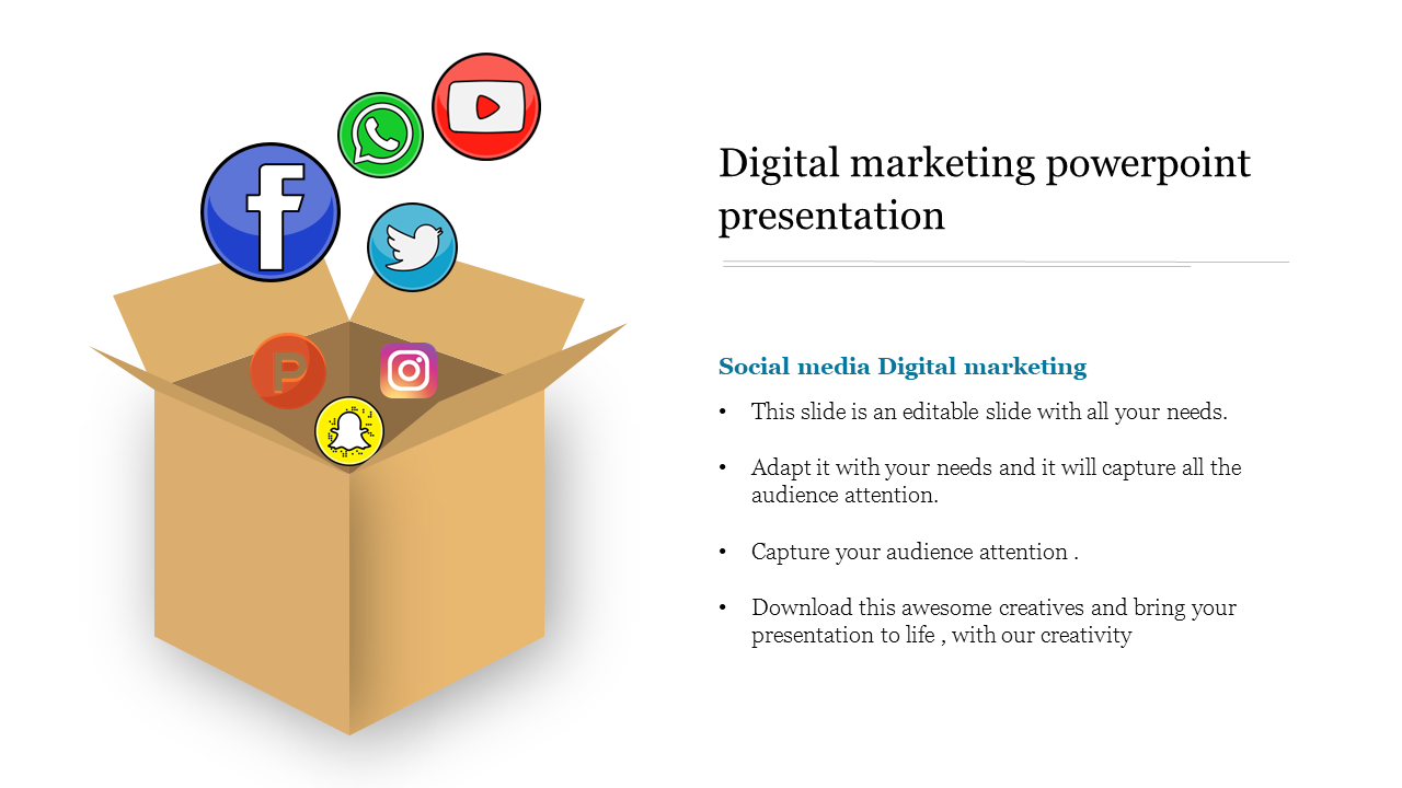 Social Media Digital Marketing PowerPoint template and Google slides